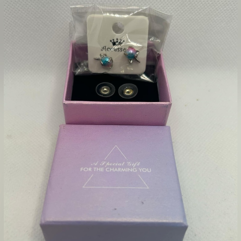 Cute Stud Pearl Unicorn Earring, Kids